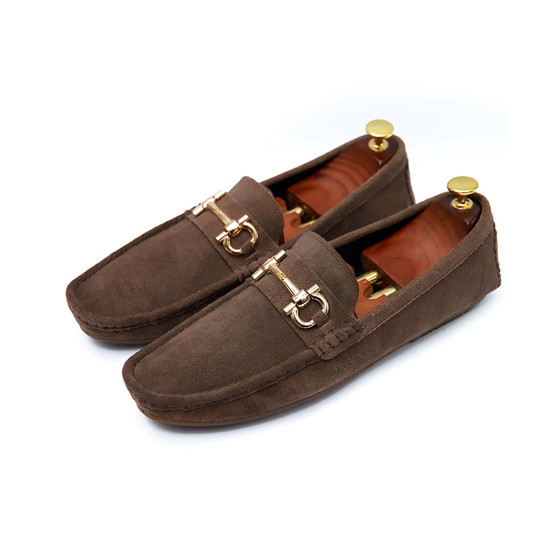 Leather Loafer Suede Brown - PL03