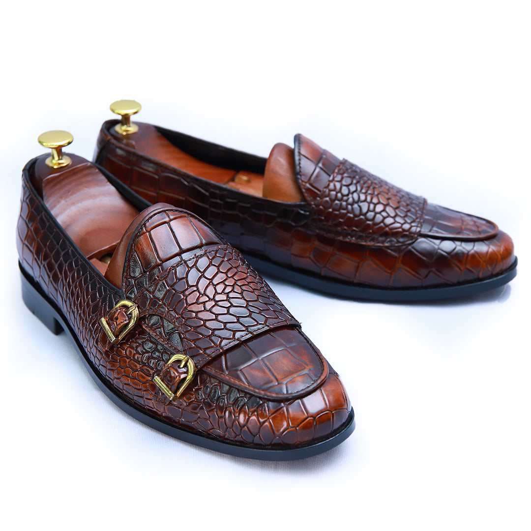 Double Box Monk Brown – Premium Leather Shoe - P11