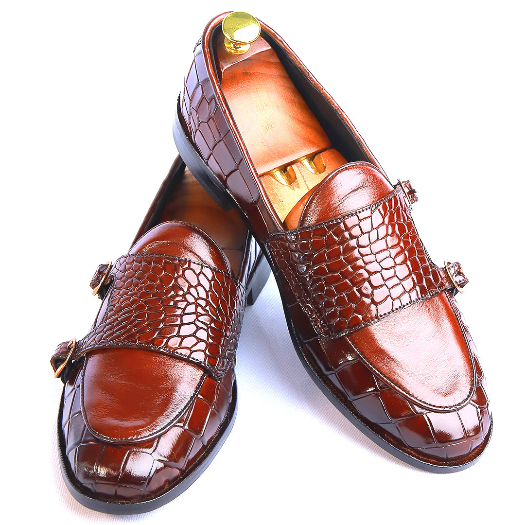 Double Crocs Monk – Premium Leather Shoe - P12