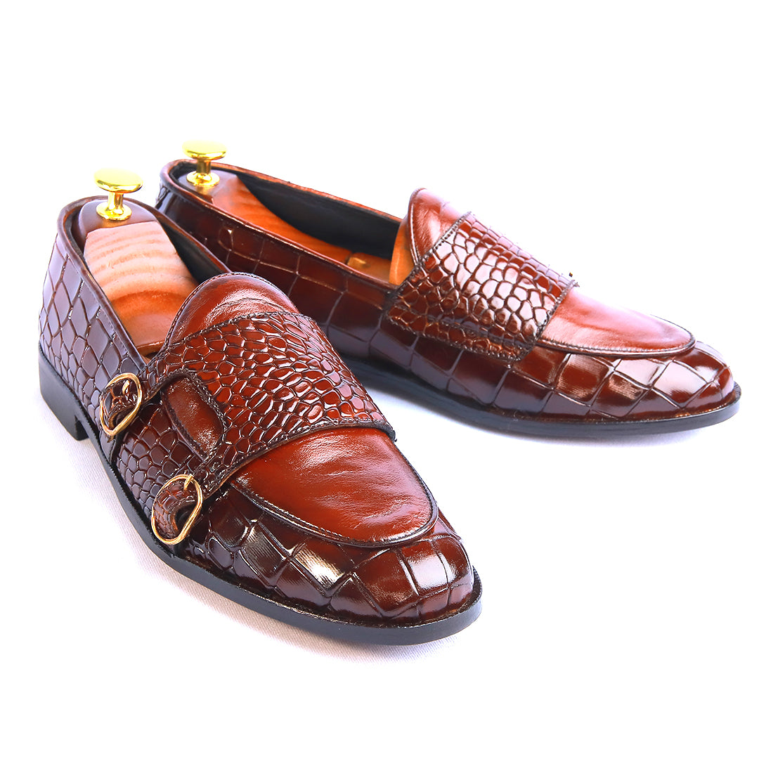 Double Crocs Monk – Premium Leather Shoe - P12
