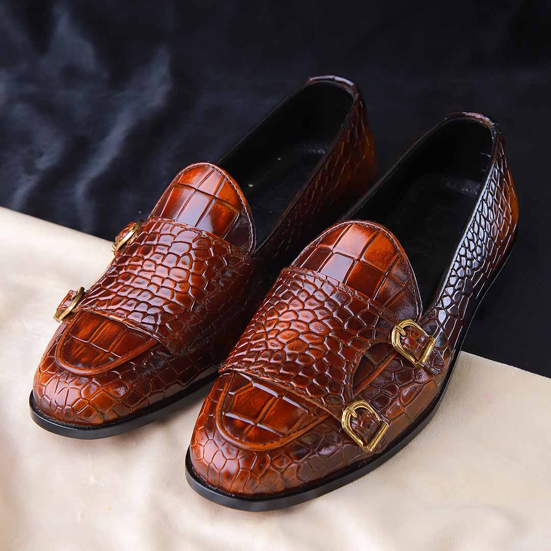 Double Box Monk Brown – Premium Leather Shoe - P11